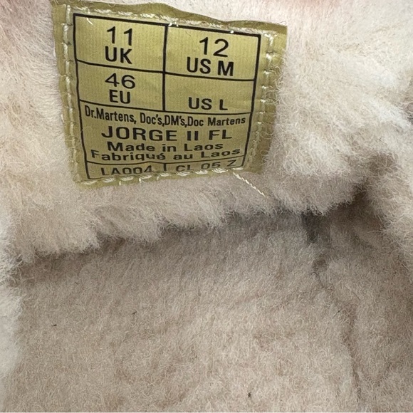 Dr. Martens Jorge II Faux Fur Lined Slingback Leather Mules Shoes Men’s 12 NWT main image 6